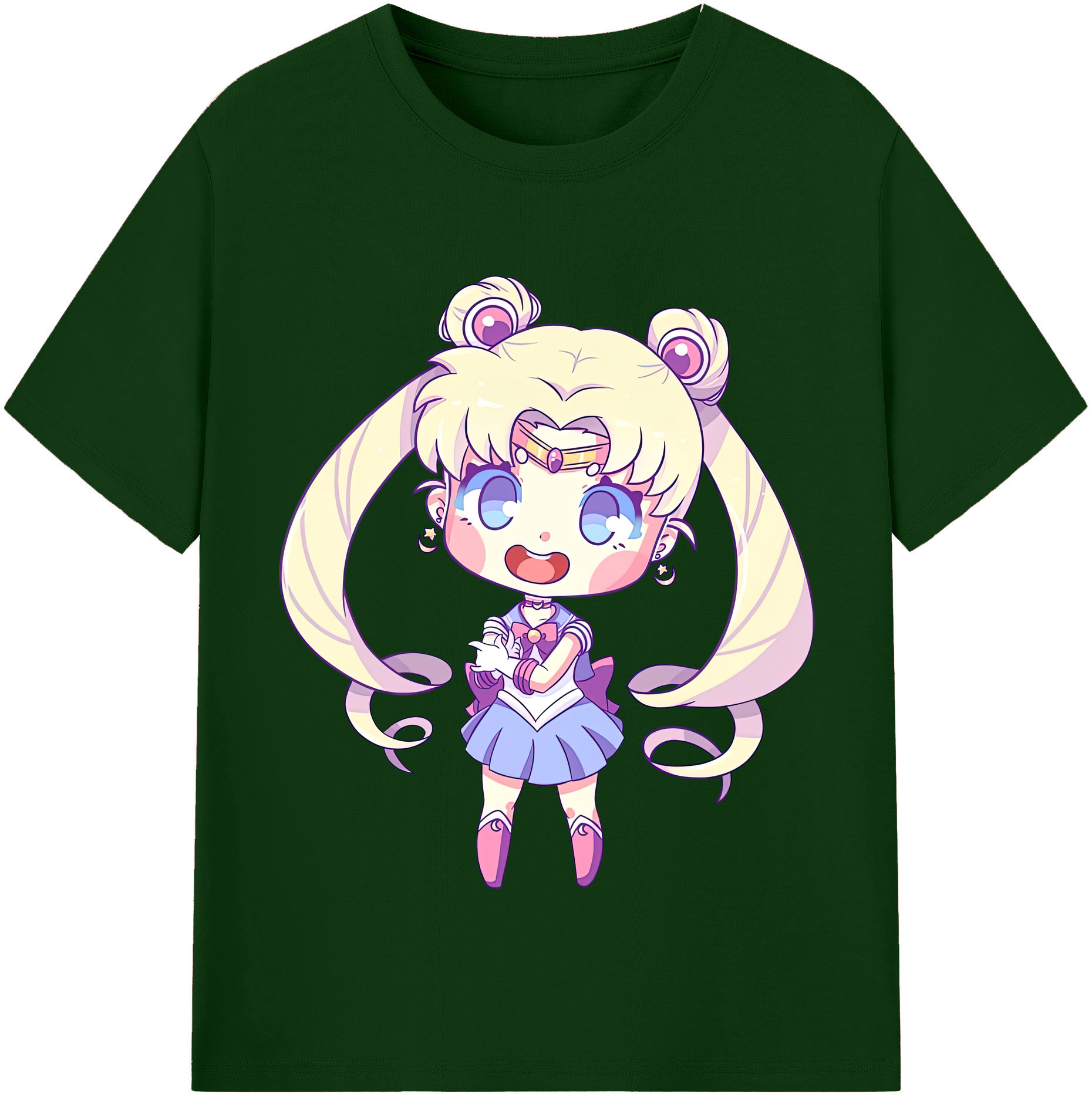 （画像用） 美少女戦士セーラームーン 月野 うさぎ つきの うさぎ Sailor Moon Tsukino Usagi 綿100％半袖Tシャツ（フロントプリント）